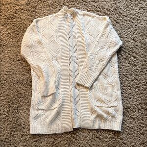Hippie Rose Cream Textured Cardigan
